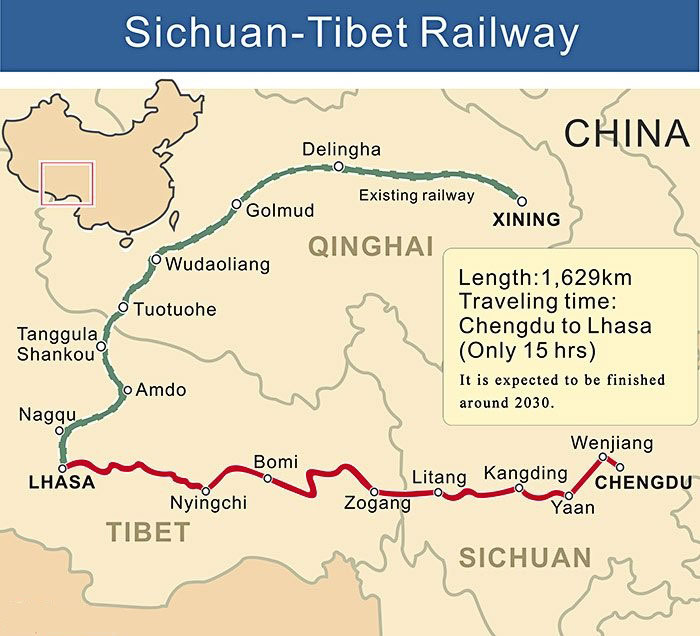 Die LhasaBahn Drei weitere Eisenbahnlinien nach Tibet